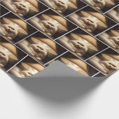 Katze unter einer Lampenschirmmalerei Geschenkpapier (Ecke)