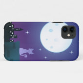 Katze unter Mondlicht Case-Mate iPhone Hülle (Rückseite (Horizontal))