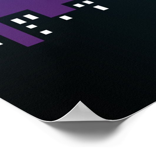 Katze unter Mondlicht Poster (Ecke)