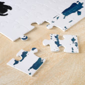 Katze unter Regenschirm Puzzle (Seite)