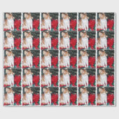 Katze unter Weihnachtsbaum Geschenkpapier (Flach)