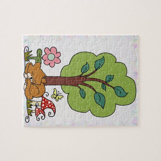 Katze unterm Baum Puzzle (Horizontal)