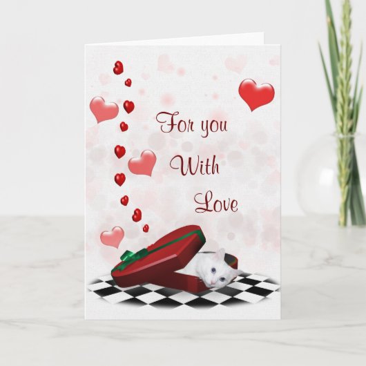 Katze Valentinbox Feiertagskarte (Vorderseite)