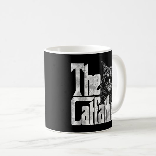 Katze Vater CatVater Crazy Eyepatch Katze Vater Ki Kaffeetasse (VorderseiteRechts)