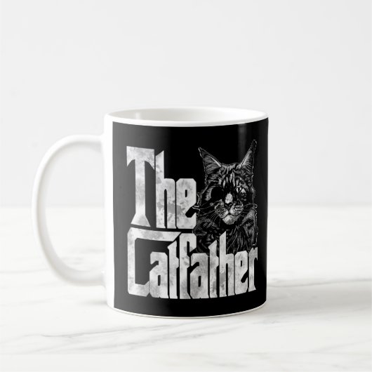Katze Vater CatVater Crazy Eyepatch Katze Vater Ki Kaffeetasse (Links)
