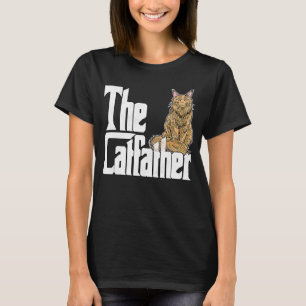 Katze Vater Der Katvater Maine Coon Katze Vater Ki T-Shirt