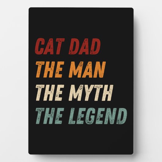 Katze Vater Der Mann der Mythos der Legende Fotoplatte (Vorderseite)