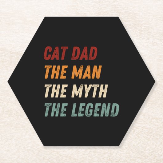 Katze Vater Der Mann der Mythos der Legende Untersetzer (Vorderseite)
