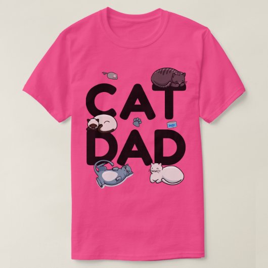 Katze Vater Katze Katze Mann Daddy Kitty Meow (2) T-Shirt (Design vorne)