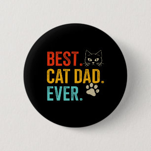 Katze Vater Vintag für Retro Vatertag Geburtstag Button