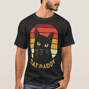 Katze Vater Vintag Katzenkatze 80er Retro Stil für T-Shirt