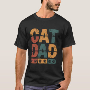 Katze Vater Vintag Retro Katze Lover Vater Vater T T-Shirt