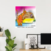 Katze versteckt Ostereier Poster (Heimbüro)