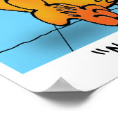 Katze versteckt Ostereier Poster (Ecke)