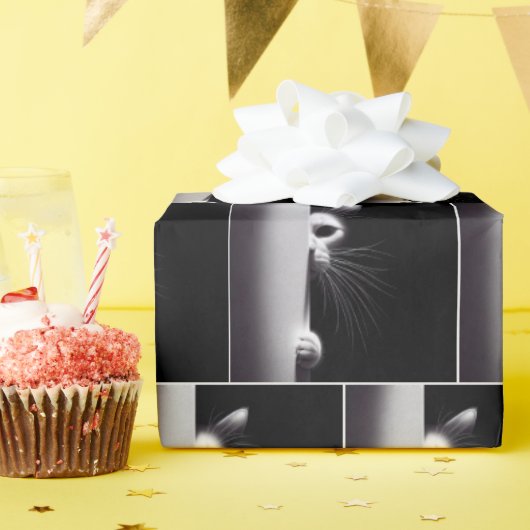 Katze versteckt sich im Schatten Geschenkpapier (Geburtstagsparty)