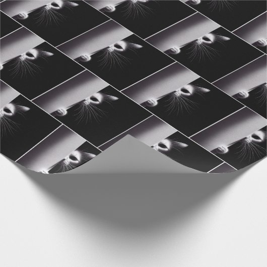 Katze versteckt sich im Schatten Geschenkpapier (Ecke)