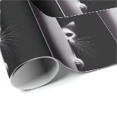 Katze versteckt sich im Schatten Geschenkpapier (Rolleneckpunkt)