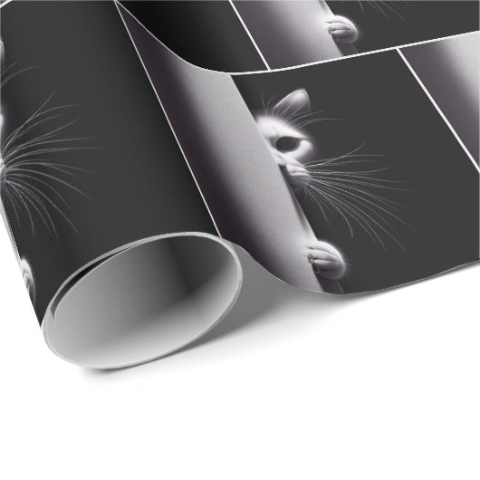 Katze versteckt sich im Schatten Geschenkpapier (Rolleneckpunkt)
