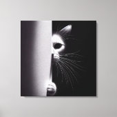 Katze versteckt sich im Schatten Leinwanddruck (Vorderseite)