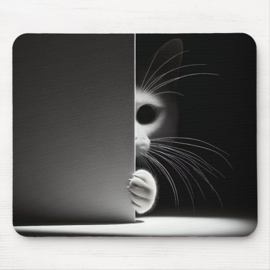 Katze versteckt sich im Schatten Mousepad (Vorne)