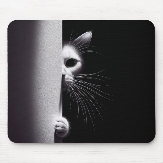 Katze versteckt sich im Schatten Mousepad (Vorne)