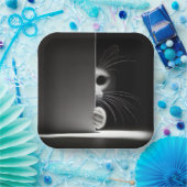 Katze versteckt sich im Schatten Pappteller (Party)