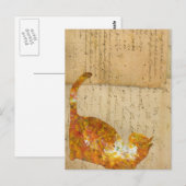 Katze vieler Wörter Postkarte (Vorne/Hinten)