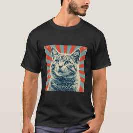 Katze Vintage abgenutztes Poster T-Shirt