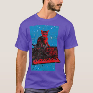 Katze Vintage-Analog-Synthesizer Synth-Nerd-Ausrüs T-Shirt