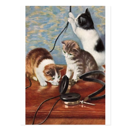 Katze Vintage Postkarte