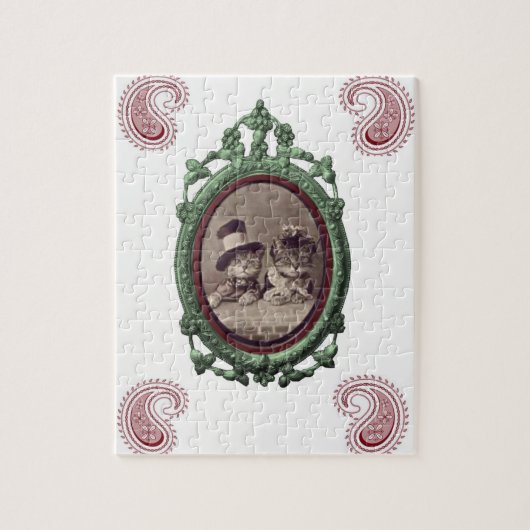 Katze Vintage Puzzle (Vertikal)