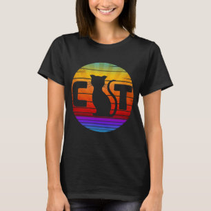 KATZE VINTAGE RETRO SONNENUNTERGANG T-Shirt