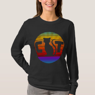 KATZE VINTAGE SONNENUNTERGANG T-Shirt