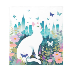 Katze Vintage Tier Natur Umwelt Kunstmalerei Notizblock
