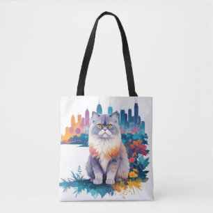 Katze Vintage Umwelt Tierart Malerei Tasche