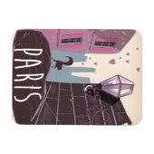 Katze Vintages Pariser Reiseplakat. Magnet (Horizontal)