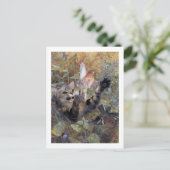 Katze Vogelfang, Bruno Liljefors Postkarte (Stehend Vorderseite)