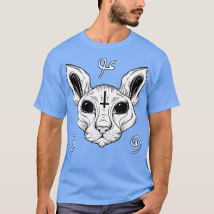 Katze von Hell Baphomet Satanismus Demonic Sphynx  T-Shirt