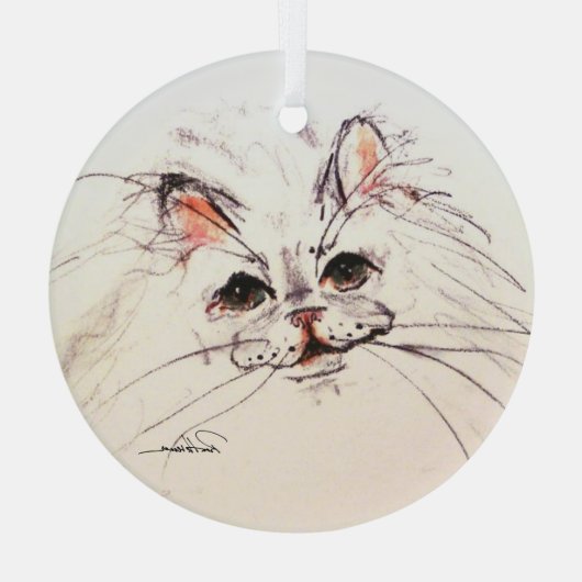 Katze von Hevener Ornament Aus Glas (Rückseite)