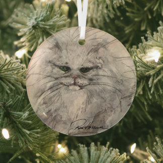 Katze von Hevener Ornament Aus Glas