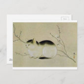 Katze von Hishida Shunso Postkarte (Vorne/Hinten)