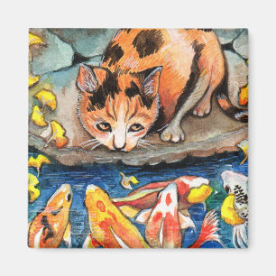 Katze von Koi Pond Magnet