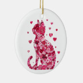 Katze von Rose Keramik Ornament (Rechts)