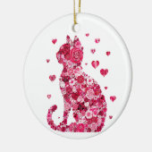 Katze von Rose Keramik Ornament (Links)