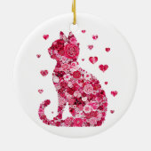 Katze von Rose Keramik Ornament (Hinten)