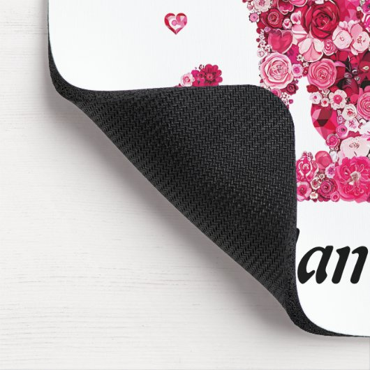 Katze von Rose Mousepad (Ecke)