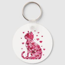 Katze von Rose Schlüsselanhänger