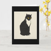 Katze von Wiktoria J. Gorynska, Karte (Gelbe Blume)