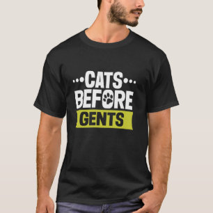 Katze vor Gentleman Katzenmutter T-Shirt