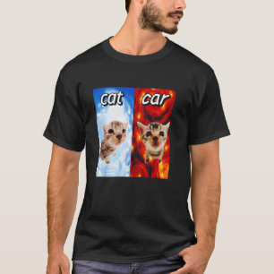 Katze Vs Auto Peinlich Lustig Für Männer Frauen T-Shirt